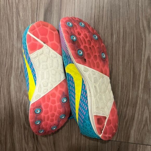 Nike Zoom Rival XC Size 9 AJ0854-301 Track Running Shoe Turquoise, Pink, Yellow - Picture 7 of 7